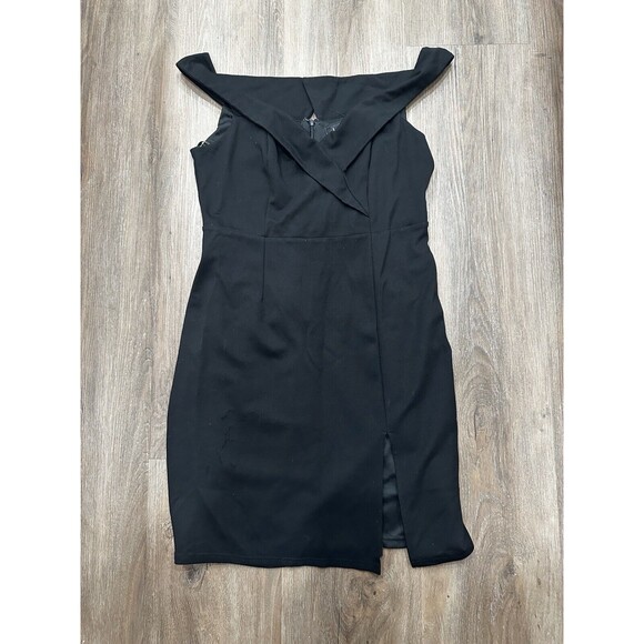 LULU'S Women's Classic Glam Dress XL Black Off-the-Shoulder Bodycon Cocktail - Picture 3 of 8